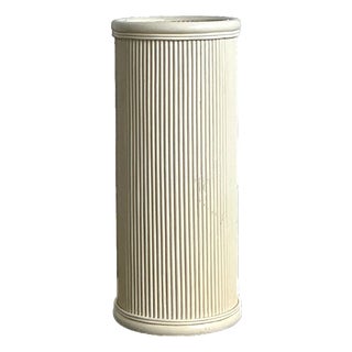 Vintage Painted Rattan Pedestal For Sale