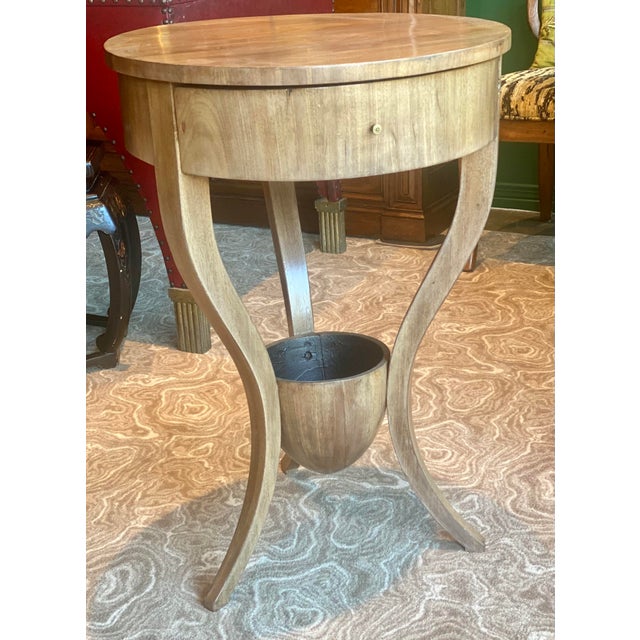 Vintage Round Wooden Side Table Chairish