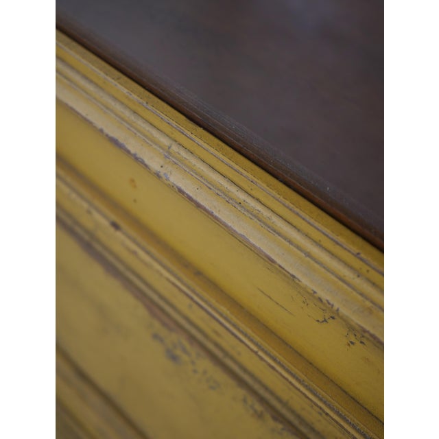 Habersham Painted Distressed Finish Country French Display Cabinet For Sale - Image 13 of 16