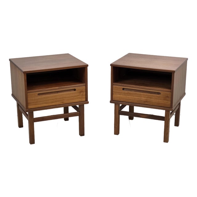 Pair of Danight Teak Nightstands by Nils Jonsson for Torring Møbelfabrik For Sale