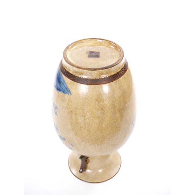 Ceramic Chinese Blue and White Porcelain Decorative Vase With Phoenix Decoration For Sale - Image 7 of 11