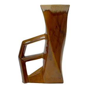 Modernist Style Artisanal Drip Glaze Pitcher by Anna Van Briggle, Signed