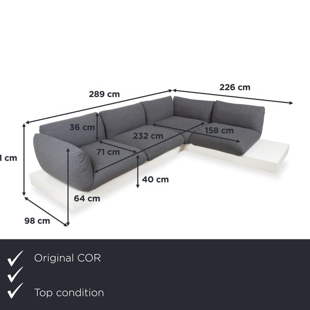 The COR Jalis corner sofa is a design masterpiece by Jehs + Laub, elevating the comfort of a cushion to a completely new,...