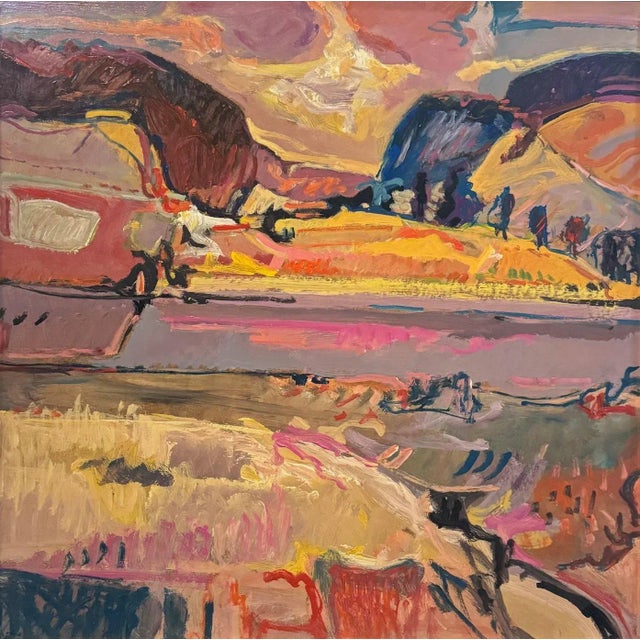 Jean Krillé, Landscape 100, Oil on Masonite, 1986 For Sale - Image 10 of 10