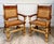 Vintage Bamboo, Rattan & Wood Lounge Chairs With Ottoman, Set of 3 For Sale - Image 17 of 18