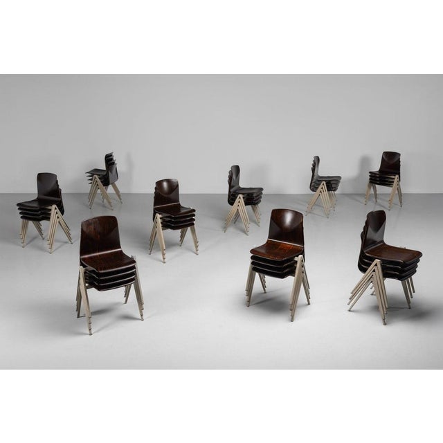 Black Pagholz Stacking Chair attributed to Elmar Flötotto for Flötotto, Germany, 1970s For Sale - Image 8 of 18