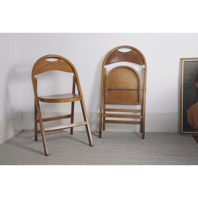 Wood Castiglioni Tric Folding Chairs by Achille and Pier Giacomo Castiglioni for Bernini, 1965, Set of 2 For Sale - Image 7 of 11