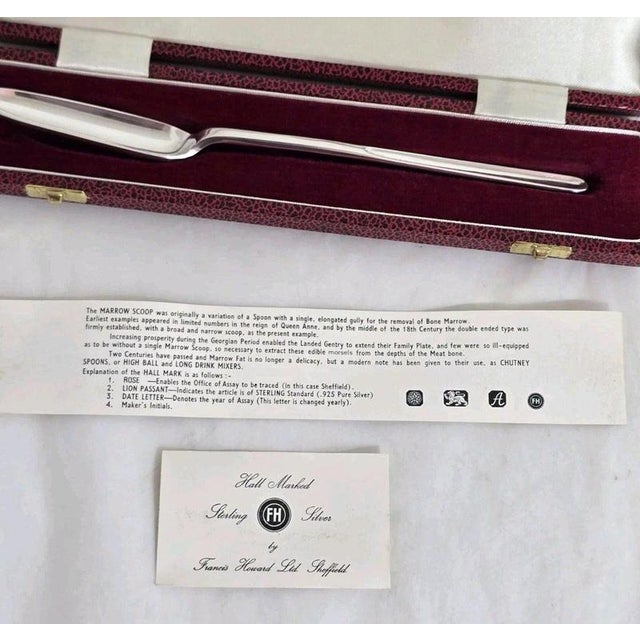 Vintage Georgian Sterling Silver Marrow Scoop from Francis Howard, 1978 For Sale - Image 14 of 16