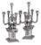 Antique German Hanau Silver Candelabras, 19th Century, Set of 2 For Sale