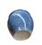 Vintage Mottled Blue Powder Marks Porcelain Round Pot Planter For Sale - Image 4 of 8