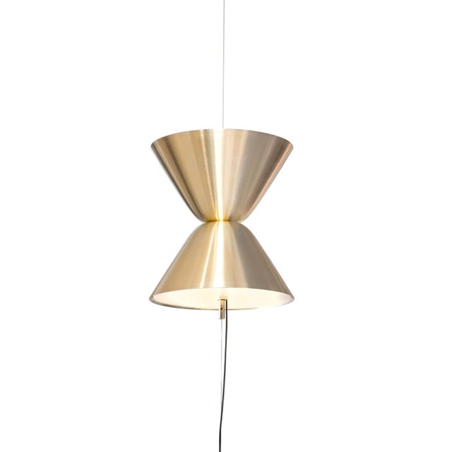 Daniel Becker Aureole Suspended Floor Lamp in Polished Aluminum for Moss Objects For Sale - Image 9 of 12