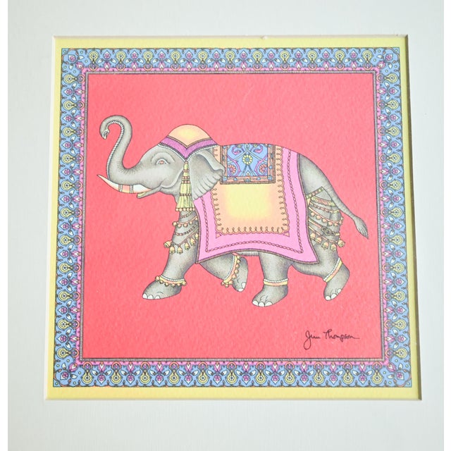 Asian 1990s Jim Thompson Elephant Prints - Set of 2 For Sale - Image 3 of 8