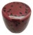 Vintage Japanese Netsuke Matcha Container with Maki-E Lacquer in Bordeaux Colour with Black Petals, 1960-70s For Sale