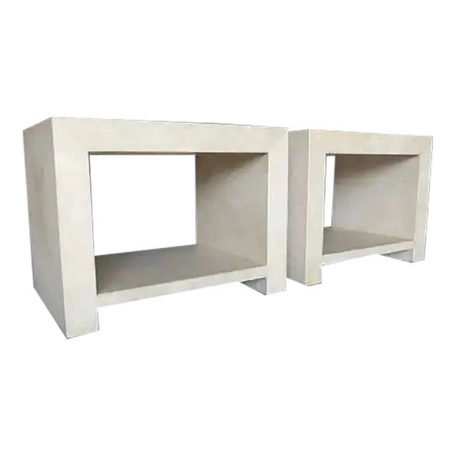 Mid Century Modern Travertine End Tables For Sale - Image 4 of 5