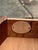 1970s 1970s Mid-Century Modern Baker Walnut Round Sunburst Pattern Lamp, Side, Accent Table For Sale - Image 5 of 13