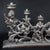 Large 19th Century Italian Rococo Style Silver‑Leaf Carved Wood Altar Candelabra For Sale - Image 4 of 18