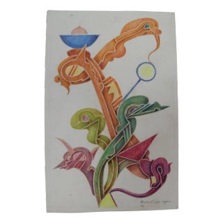 Fritz Klee, Abstract Composition, 1952, Drawing For Sale