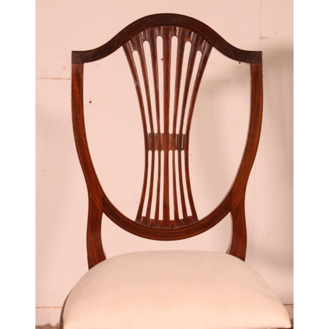 Mahogany Chairs with Inlays, 19th Century, Set of 4 For Sale - Image 5 of 13