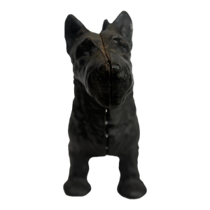 1930s Large Adorable Black Scotty Dog Door Stop