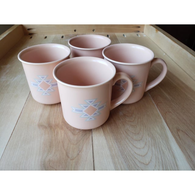 Vintage Southwest Stoneware Coffee Mugs - Set of 4 by Treasure Craft For Sale In Los Angeles - Image 6 of 7