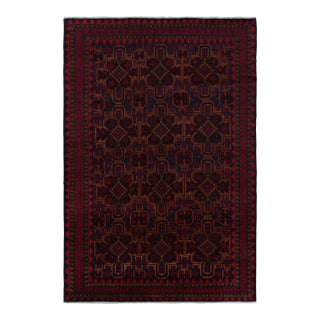 Rug & Kilim’s Contemporary Baluch Rug in Red and Blue Patterns For Sale