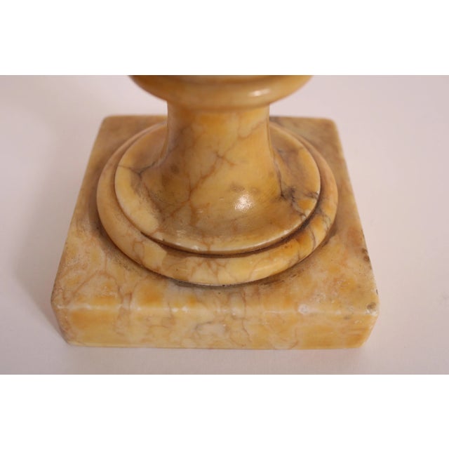 Pair of Sienna Marble Urns For Sale - Image 10 of 11