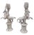 Vintage Ceramic Rearing Unicorn and Leaf Pillar Candleholders For Sale - Image 4 of 12