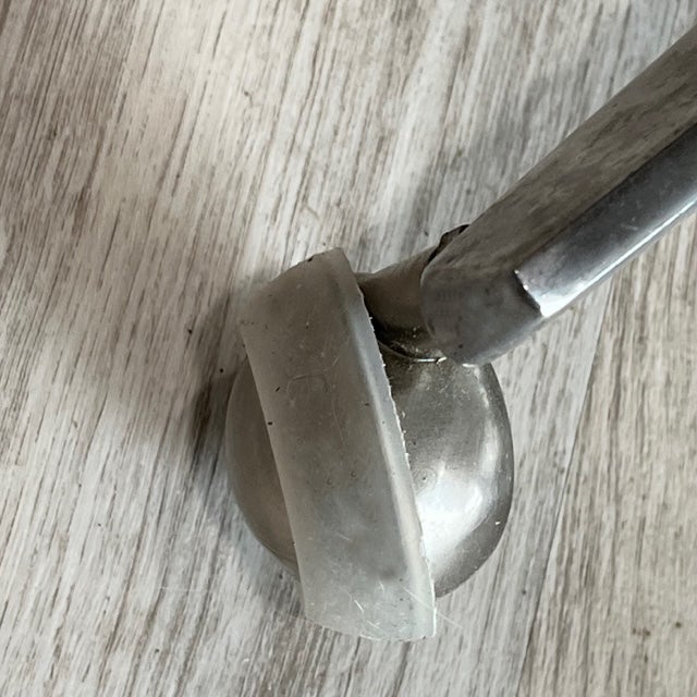 Restoration Hardware Aviator Leather and Aluminum Swivel Chair For Sale - Image 11 of 12