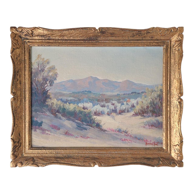 Norman Hart 1940s Palm Springs California Desert Oil Painting For Sale