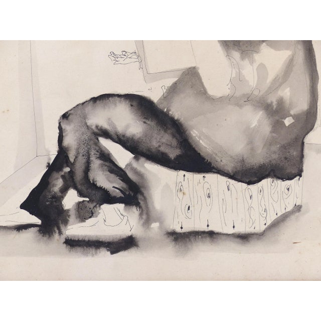 Pen and Ink W/ Watercolor by Artist Jorge Zeno (US/Puerto Rico, B1956) For Sale - Image 4 of 10