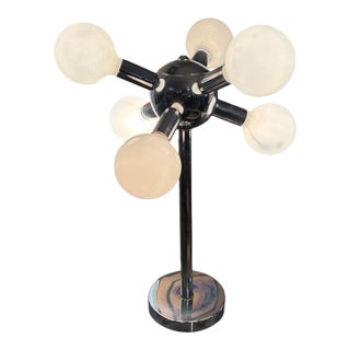 1960s Mid-Century Modern Chrome Atomic Sputnik Table Lamp Attributed to Robert Sonneman For Sale