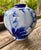 Vintage Japanese Porcelain Peony Vase | Cobalt Blue & White Floral Motif | Gold Accents For Sale - Image 9 of 12