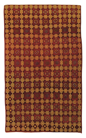 Vintage Berber Rug in Red and Yellow, 1950