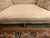 2015 contemporary French country style setee. White washed wood accent and nicely upholstered fabric. Down seat cushion...