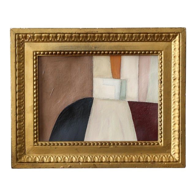 Original Framed Abstract Painting in Antique Gold Frame For Sale