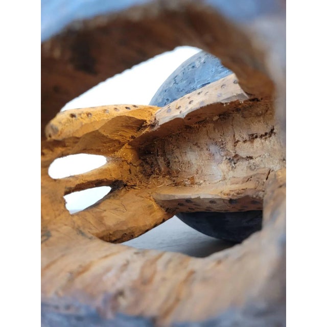 Whimsical Yoruba Peoples West African Carved Leopard Divination Bowl Primitive Tribal Art Figural Vessel For Sale - Image 9 of 12