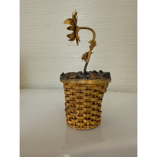Gilt Sterling Potted Flower Attrib Tiffany & Co Janna Thomas For Sale In Miami - Image 6 of 10