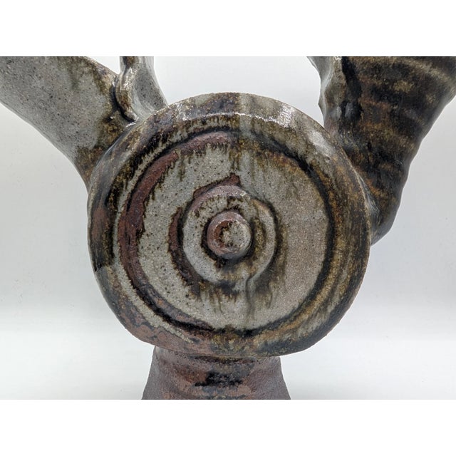 Mid-Century Modern Vintage Mid Century Modern Ceramic Studio Art Pitcher With Lid For Sale - Image 3 of 16