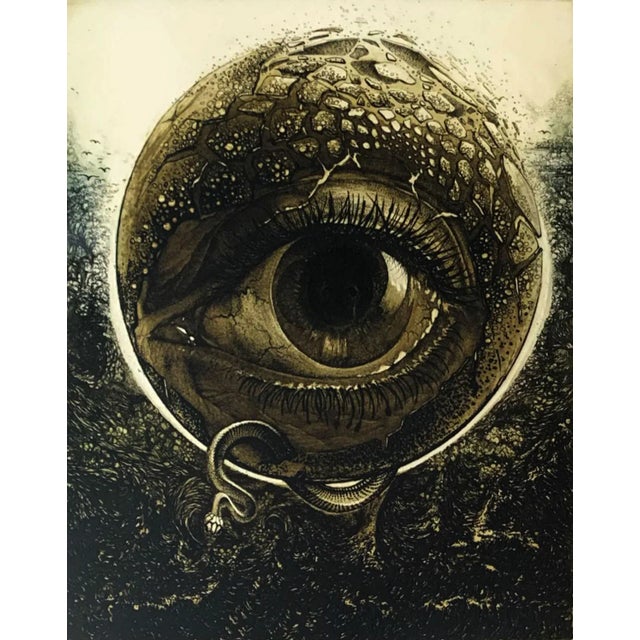 Paper Barbara Rosiak, An Eye, 1985 For Sale - Image 7 of 7