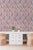 Tassel Trellis Grasscloth Wallpaper by House Party | Patina Pink | 8 Yards For Sale - Image 4 of 9