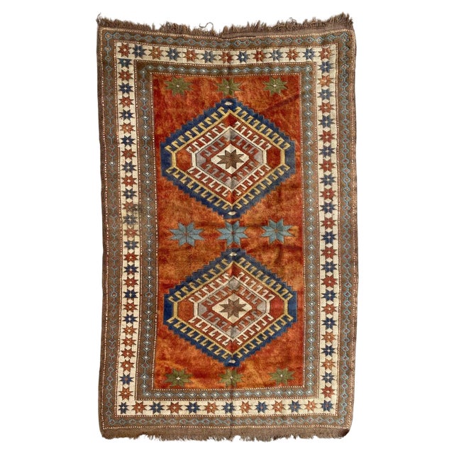 Vintage Turkish Kars Rug, 1970s For Sale