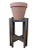 Brown Vintage Mission Style Oak Plant Stand For Sale - Image 8 of 18