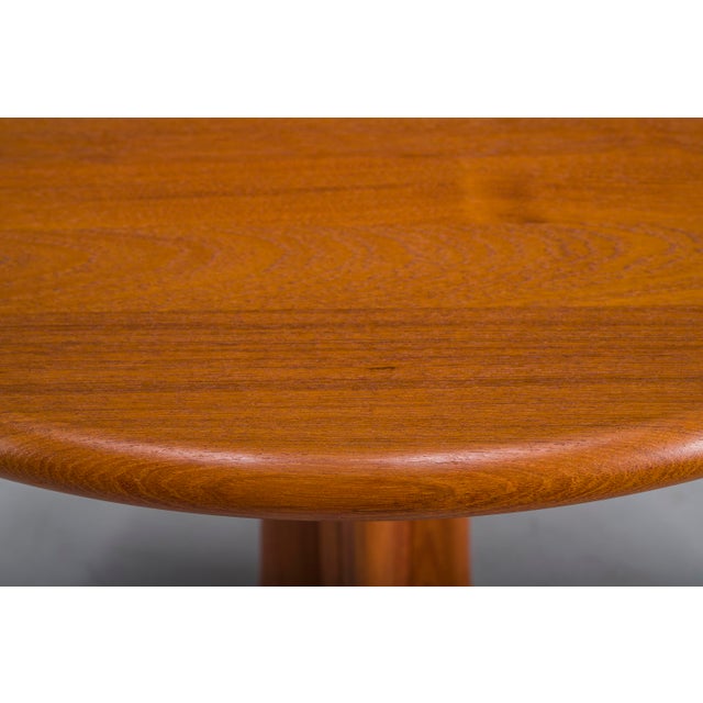 Mid-Century Modern Vintage Scandinavian Danish Teak Round Side Table by Axelsen, 2003 For Sale - Image 3 of 9