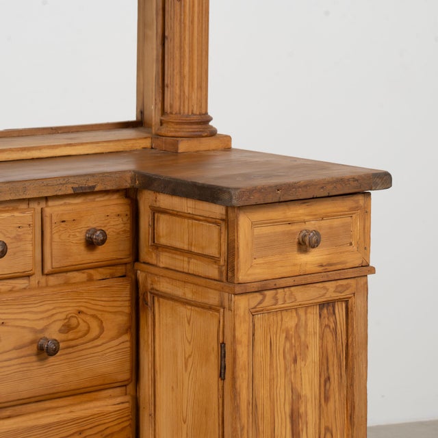 Large 19th Century Danish Pine Bookcase Display Cabinet Apothecary For Sale - Image 15 of 18