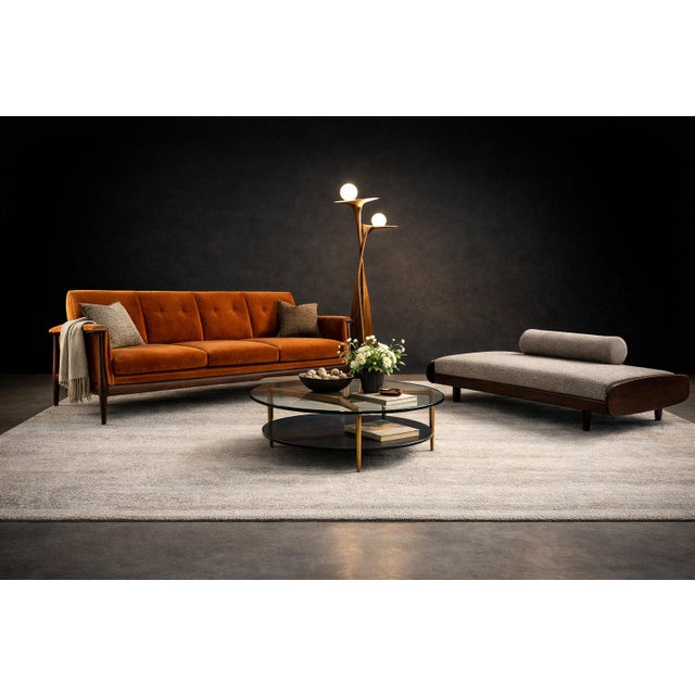 “Canoa” Sofa in Brazilian Rosewood & Mohair, Liceu De Artes E Ofícios, Brazil, 1960s For Sale - Image 11 of 14