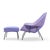 Knoll Eero Saarinen for Knoll Mid Century Womb Chair With Ottoman For Sale - Image 4 of 10