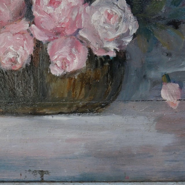 Alice Rey, Floral Still Lifes, Oils on Panels, 1950s, Set of 2 For Sale - Image 4 of 18