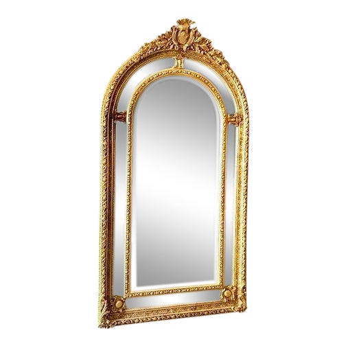 Gold French Louis Xvi Style Floor Mirror Chairish
