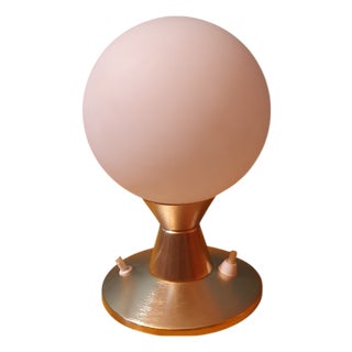 Vintage Opal Glass Table Lamp, 1960s-1970s For Sale