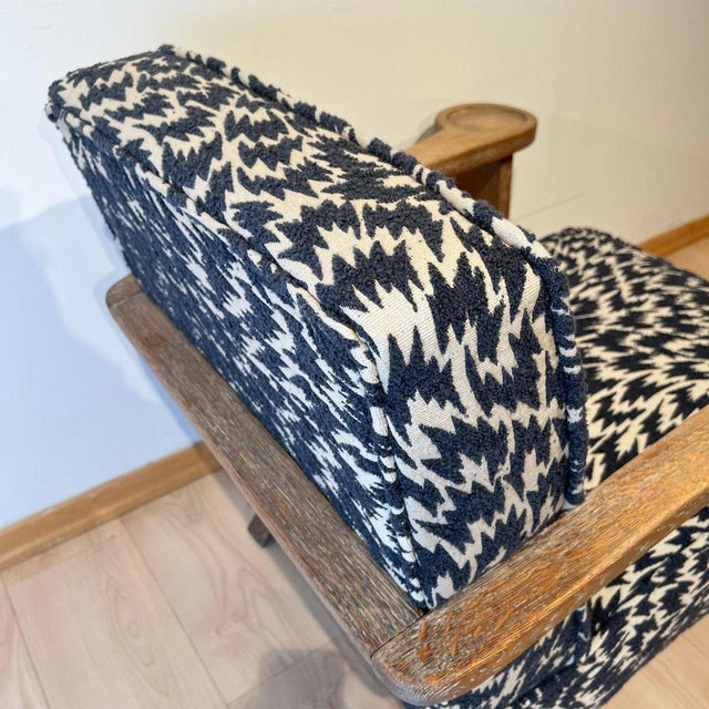 Art Deco Limed Oak Club Chair from De Coene, Belgium, 1930s For Sale - Image 15 of 18